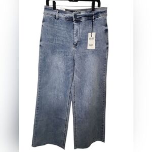 Oat High Rise Wide Leg Medium Wash Denim Jean Size 12/31